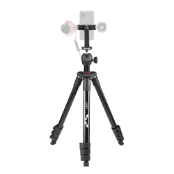 JOBY Compact Light Kit, Smartphone-/Kamera-Stativ mit Kugelkopf, Universal-Smartphone-Halterung, Tragetasche, für CSC, DSLR, spiegellose Kamera, Smartphone, Farbe: Schwarz, 1,5 kg Tragkraft