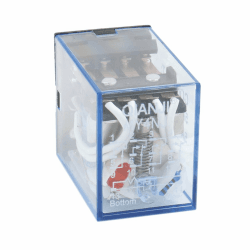 Heschen Leistungsrelais MY4NJ 24 VAC Spule 3 A 240 VAC / 24 VDC 4PDT LED-Anzeige 14 Pin Terminals