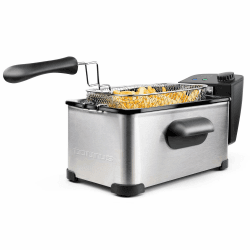 Taurus Fry3 - Ölfritteuse | 3 l | Kapazität für 1 kg Kartoffeln | Abnehmbar | Spülmaschinenfest | Silber | Öl 3L