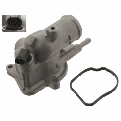 febi bilstein 102115 Thermostat mit Gehäuse, Dichtung und Temperaturschalter , 1 Stück