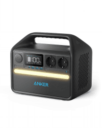 Anker 535 Kompakte Power Station (Powerhouse 512Wh), tragbare LiFePO4 Batterien, 500W 7-Anschlüsse Stromgenerator, 2 AC-Anschlüsse, 60W USB-C PD Port, LED Licht für Camping & Stromausfälle Black 535 512 Wh