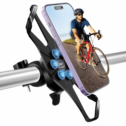 iFalarila Handyhalterung Fahrrad - 6 Starke Saugnäpfe | Einhändige Demontage | Handy-Kamera Nicht Verdeckt | Abnehmbar Motorrad Handyhalter Lenker mit 360 Drehen für 4,7-7,5 Zoll Smartphone