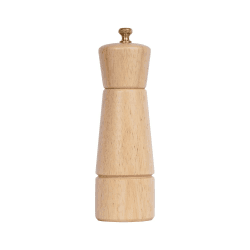 DeroTeno Salzmühle, Salz mühle mit verstellbarem Keramik-Mahlkern, Gummiholz, 16,5 cm Höhe, Boden DIA: 5 cm (Tablett ist NICHT im Lieferumfang enthalten)
