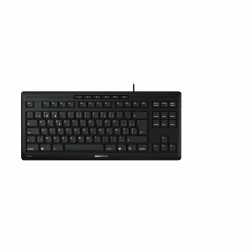 CHERRY STREAM KEYBOARD TKL, Kabelgebundene Tastatur ohne Nummernblock, Belgisches Layout (AZERTY), Leiser Tastenanschlag, Einzigartiges Tippgefühl, Schwarz Schwarz Belgisches Layout - AZERTY