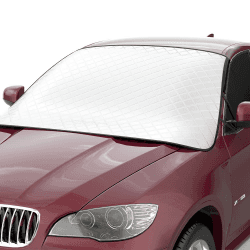 Frontscheibenabdeckung Auto Winter Windschutzscheibenabdeckung mit Magnet Fixierung Faltbare Abnehmbare Auto Abdeckung für die Gegen Schnee EIS Frost Staub Sonne (183 x 116cm)