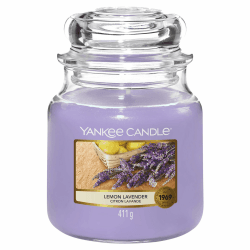 Yankee Candle Duftkerze im Glas (mittelgroß) | Lemon Lavender | Brenndauer bis zu 75 Stunden mittelgroße Kerze Lemon Lavender