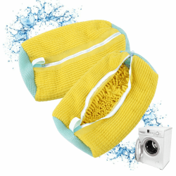 STFYUG Schuhwaschbeutel Waschmaschine, Wäschenetz Schuhe, Schuhwaschbeutel, Schuhsack Waschmaschine, Wäschenetz für Schuhe, Waschbeutel Schuhe, Wäschesack Schuhe, Schuhe Waschbeutel 2/Yellow