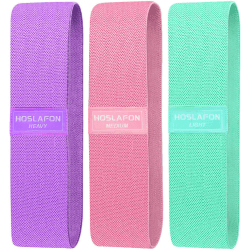 HOSLAFON Fitnessbänder, 3er Set Widerstandsbänder,Resistance Hip Bands Loop-Band für Hüften und Gesäß, 3 Widerstandsstufen für Hintern, Beine und Ganzkörpertraining