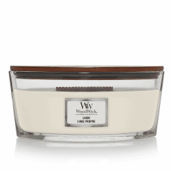 Ellipsenförmige WoodWick Duftkerze mit knisterndem Docht, Linen, bis zu 50 Stunden Brenndauer, 454g 454g Linen