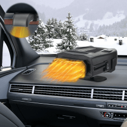 Coikes Autoheizung 12V Portable Heizlüfter Anti-Beschlag Auto Heizung Windschutzscheibe Defroster Defogge Tragbare Autoheizung 2-in-1 Heizung/Kühlung Mini-Auto-Heizung Fan mit 360° Drehbasis Heizung