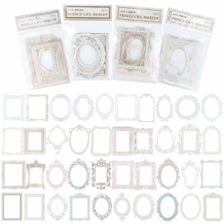 lahnao Spitze Rahmen Scrapbook, 40 Blätter Vintage Hohle Geprägt Foto Rahmen Material, Nicht Klebende Scrapbook Zubehör Papier für DIY-Dekoration, Tagebuch, Album, Notizbuch