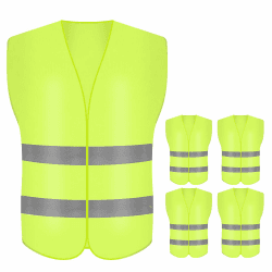 LDUMODUW Warnwesten Auto 5er Pack, Warnwesten Auto Pannenweste Warnweste-Reflektierende Warnwesten inkl, Sicherheitsweste