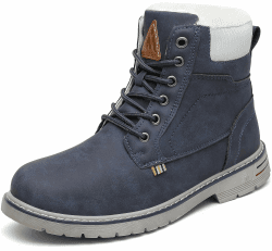 Mishansha Herren Winterstiefel Warme Gefüttert Winterschuhe rutschfest Klassische Winter Boots 36 EU Helleblau