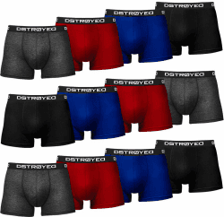 DSTROYED ® Boxershorts Herren 10-er / 12-er / 15-er / 8-er Pack S-5XL Unterhosen Männer Unterwäsche Men 313f 12er Set Mehrfarbig 4XL