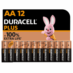 Duracell Plus Batterien AA, 12 Stück, langlebige Power, AA Batterie für Haushalt und Büro 12er Pack Größe AA