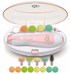 Royal Angels Baby-Nagelfeile 21 in 1, mit zusätzlichen 13 Ersatzwerkzeugen, Baby-Nagel, Baby-Nagelschneider, Zehen- und Nagelknipser für Neugeborene, Kleinkinder, Trimmen und Polieren (Rosa))