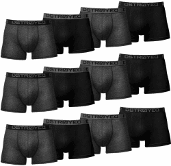 DSTROYED ® Boxershorts Herren 10-er / 12-er / 15-er / 8-er Pack S-5XL Unterhosen Männer Unterwäsche Men 313e 12er Set Mehrfarbig 4XL