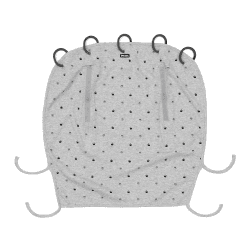 Original Dooky 126626E Universal Cover Design Light Grey Crowns , grau