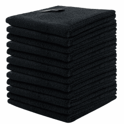 VIVOTE Microfaser Reinigungstuch, Schwarz Putzlappen Spüllappen Küchentücher, Wiederverwendbar Haushalts Putztücher Spültücher Microfaser Küche Putztücher Mehrzweck Staubwischen 30 cm X 30 cm 12 Stück Schwarz 30 X 30 30cm x 30cm