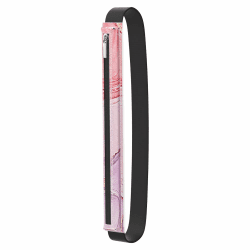 MoKo Stift Hülle Kompatibel mit Apple Pencil Pro, Apple Pencil (USB-C), Apple Pencil 1/2, PU Leder Stylus Stifthalter mit Reißverschluss & Gummiband für 9,7"-12,9" Tablet, Marmor Glitter Hellrosa