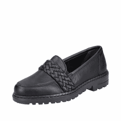 Rieker Damen 54850 Slipper 36 EU Schwarz