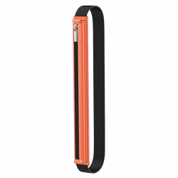 MoKo Stift Hülle Kompatibel mit Apple Pencil Pro, Apple Pencil (USB-C), Apple Pencil 1/2, PU Leder Stylus Stifthalter mit Reißverschluss & Gummiband für 9,7"-12,9" Tablet, Orange
