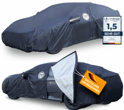 COSI CAR Autoabdeckung Wasserdicht [Passt zu jedem Fahrzeug] Abdeckplane Autogarage Vollgarage Autoplane für Frostschutz Auto Abdeckung Outdoor & Indoor | Jetzt Größe Wählen (Schwarz, 410*170*119) Schwarz 410*170*119