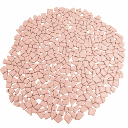 500 g unregelmäßige Keramik-Mosaikfliesen, 0,5 x 2 cm, kleine Mosaikstücke, Steine für DIY-Mosaikherstellung, Handwerk, Hobby, Kunst, Heimdekoration, Wanddekoration (Rosa) Rose