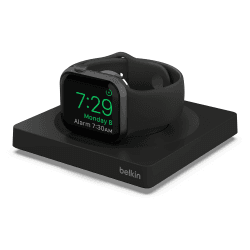Belkin Apple Watch Ladegerät, MFi-zertifiziertes drahtloses Ladepad mit Weckermodus, minimalistisches Design, inklusive USB-C-Kabel für die Apple Watch Series 8, Series 7, Series 6, Ultra und mehr
