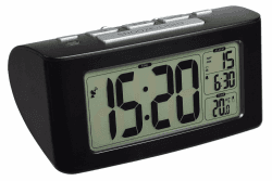 TFA Dostmann Siesta Funkwecker mit Kurzschlaf-Timerfunktion, Kunststoff, schwarz, 13,8 x 7 x 7cm