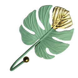 Zerodeko Handtuchhaken Wandhaken Palmblatt Monstera Haken aus Blatt Eingang Badezimmer Schlafzimmer Bauernhof Dekoration