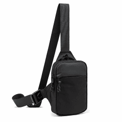 Brusttasche Herren Damen,Sling Chest Crossbody Bag,Schultertasche Verstellbare Schulter, Anti-Diebstahl Wasserfest Umhängetasche für Männer Outdoor-Sportarten Wandern Radfahren Schwarz Brusttasche