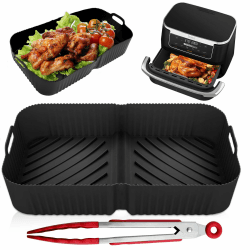 JOLIGAEA Silikonform Für Heißluftfritteuse, Zubehör Air Fryer, Air-Fryer-Form für Ninja Foodi Flex 10,4 l AF500EU, Air Fryer Zubehör, Silikonform Air Fryer für Fritteuse, Ninja Foodi Flex AF500EU