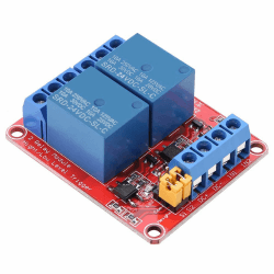 2-Kanal-Relaismodul mit Optokoppler-Isolation High- und Low-Pegel-Trigger(24V)