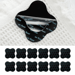 NIXRET 12 Stück Teppich Antirutschunterlage, Waschbare und Wiederverwendbare Teppich Antirutschunterlage, Anti Rutsch Pads für Hartholzböden, Teppiche und Matten, Starke Adhäsion 8 cm x 8 cm x 12 Stück (Pflaumenblüte)