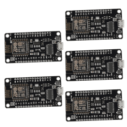 AOICRIE NodeMCU V3 Module 5 X ESP8266 Wi-Fi Development Board compatibal mit CH340 ESP8266 ESP-12E WiFi-Modul (5 pcs)