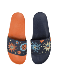 Dedoles Badeschuhe Damen Herren & Kinder Badesandalen lustige Designs Bücher Kaffee Party Pizza Fuchs Bär Lama Wolken Geschenk 39 EU Orient