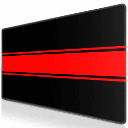 Abetcabe Gaming Mauspad XXL, Mousepad 900 x 400mm, Klassisch Mauspad groß Vernähte Kanten WassXerdicht Anti-Rutsch für PC, Laptop Verbessert Präzision und Geschwindigkei 900x400mm Schwarz-Rot