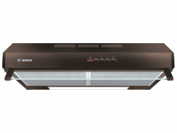 Bosch DUL63CC40 Serie 4 Unterbauhaube, 60 cm breit, Um- & Abluft, LED-Beleuchtung gleichmäßige Ausleuchtung, Drucktastenschalter, 3 Leistungsstufen, Metallfettfilter spülmaschinengeeignet, Braun