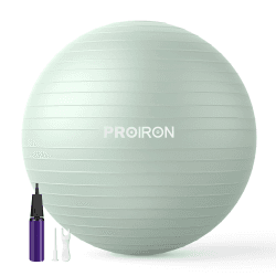 PROIRON Gymnastikball Pezziball Sitzball Trainingsball Fitnessball & Balance für Core-Training mit Pumpe Anti Burst Pilates Ball Robuster für Erwachsene Büro Pezzibälle Gymnastikbälle 55-65cm Grün