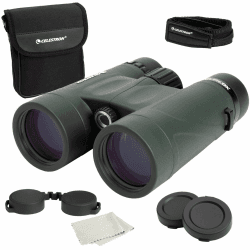 Celestron 71332 Nature DX 8 x 42 mm Ferngläser mit mehrfach vergütete Linse, BaK-4 Prismenlinse und Etui, Grün Nature DX 8x42mm BaK-4 Prism