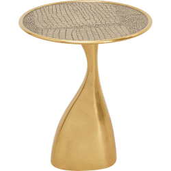 Kare Design Beistelltisch Spacey, Gold, Durchmesser 36cm, Wohnzimmertisch, Nachttisch, runder Beistelltisch, Handgearbeitet, 46x36x36cm (H/B/T)