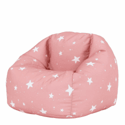 Icon Sterne Kinder Sitzsack, Rosa, Sitzsack Sessel, Lese Sessel, Sitzsack Kinder mit Füllung, Sitzack Kinderzimmer, Sitzsack Schlafzimmer, Sitzsack Wohnzimmer