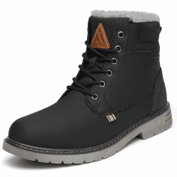 Mishansha Winterschuhe Herren Damen Winterstiefel Outdoor Gefüttert Gr. 39-46 EU 40 EU Schwarz