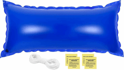 XCMVCN Poolkissen Winter 200X400CM XXL Extra Groß Luftkissen, mit Sicherheitsventil Luftkissen Pool Winterkissen, für Winterfeste Pool Abdeckung Schutz, 1X Rollen Seil & 4X Reparaturset, (Blau)