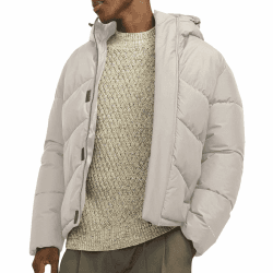 JACK & JONES Herren Jjworld Puffer Jacket Pufferjacke M Weiß