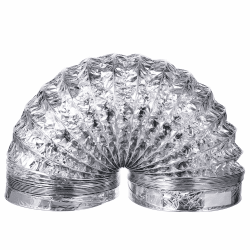 Flexible Abluftschlauch 1.5m Länge Klimagerät mit Aluminiumfolie, Abluftkanäle Durchmesser für Abzugshaube,Wäschetrockner,Trockner 180mm 1,5m