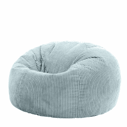 Icon Kingston Sitzsack, Hellblau, Sitzsack Sessel, Cord Sitzsack, Sitzsack Erwachsene mit Füllung, Sitzsack Flauschig, Sitzsack Schlafzimmer, Sitzsack Wohnzimmer Hellblau Sitzsack