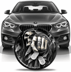 SkinoEu Tuning Emblem für Fronthaube und Kofferraum 82mm Kompatibel mit BMW Emblem 51147057794 Schädel EN 30