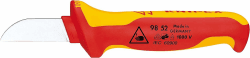 Knipex Kabelmesser isolierender Mehrkomponenten-Griff, VDE-geprüft 190 mm (SB-Karte/Blister) 98 52 SB